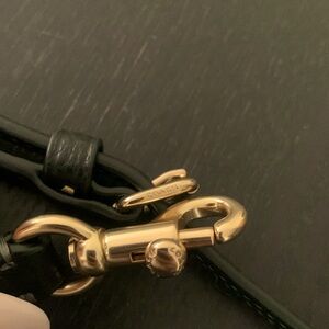Coach black thin leather crossbody strap NWOT